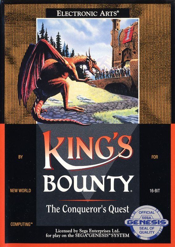King's Bounty box art for Sega Genesis